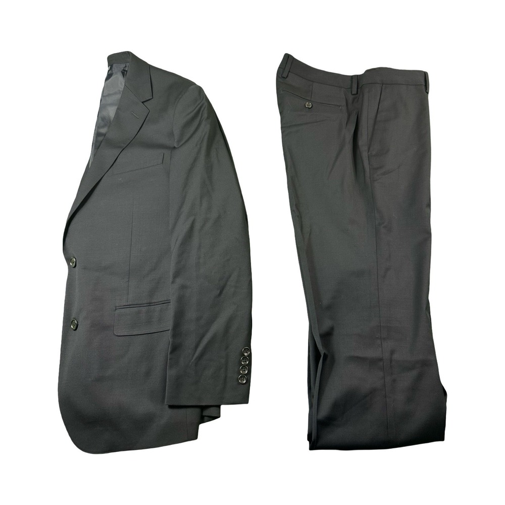 Bonobos Mens Solid Black Wool Stretch Suit 40R Pant 33xUnfinished NWOT